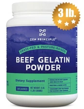  Grass-Fed Gelatin Powder, 3 lb. Cooking and Baking. Gummies Desserts.