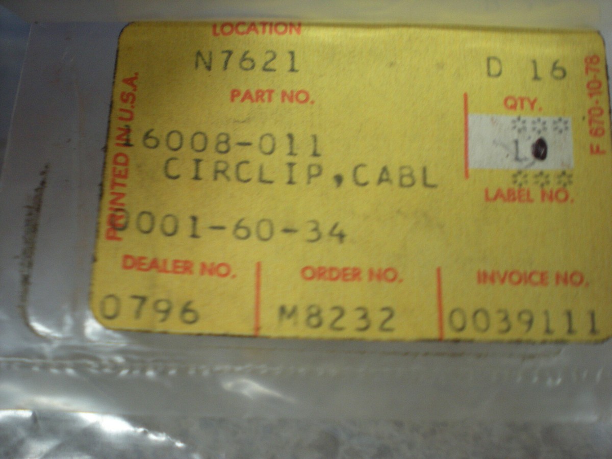 K様用 NOS OEM Kawasaki Cable Guide Circlip 1974-1989 KS125 KD125