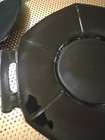 Two Vintage Art Deco Black Glass Six Sided Plate with Handles Estate JJ #97 — photo 5