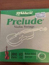 D'Addario Prelude Violin Strings Set - 1/2 size - Medium Gauge/Steel Core