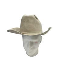 RESISTOL Cowboy Hat Silver Belly 4X Beaver Felt Ranch 6 7/8 Long Oval U.S.A.