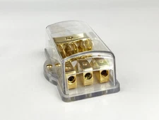 3-Position  AGU Fuse Power Distribution Block 1x4-Gauge In and 3x8-Gauge Out 