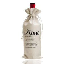 Mimi Definition Wine Bag Mother's Day Grandma Mimi Gifts for Grandmother