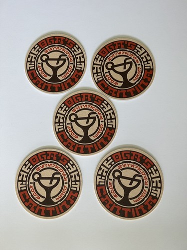 Disney World Oga's Cantina Star Wars Galaxy's Edge Coaster Complete Set Of 5 - Picture 2 of 2
