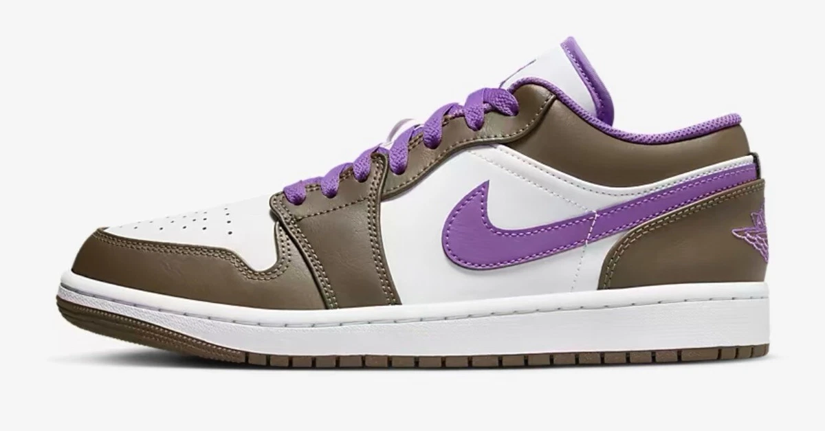 NIKE JORDAN 1 LOW PURPLE MOCHA PALOMINO WILD BERRY WHITE SIZE 13 553558-215  | eBay