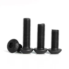 M2.5 - 0.45 10.9 Alloy Steel Black Button Head Socket Caps Screws ISO 7380