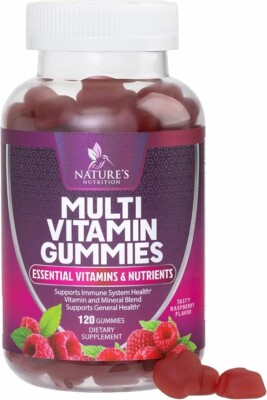 Multivitamin Gummy Vitamins, Berry Flavored Adult Daily Vitamins for Women & Men