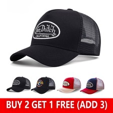 Von-Dutch's Breathable Baseball Cap Embroidered Mesh Hat Trucker Hat Sports