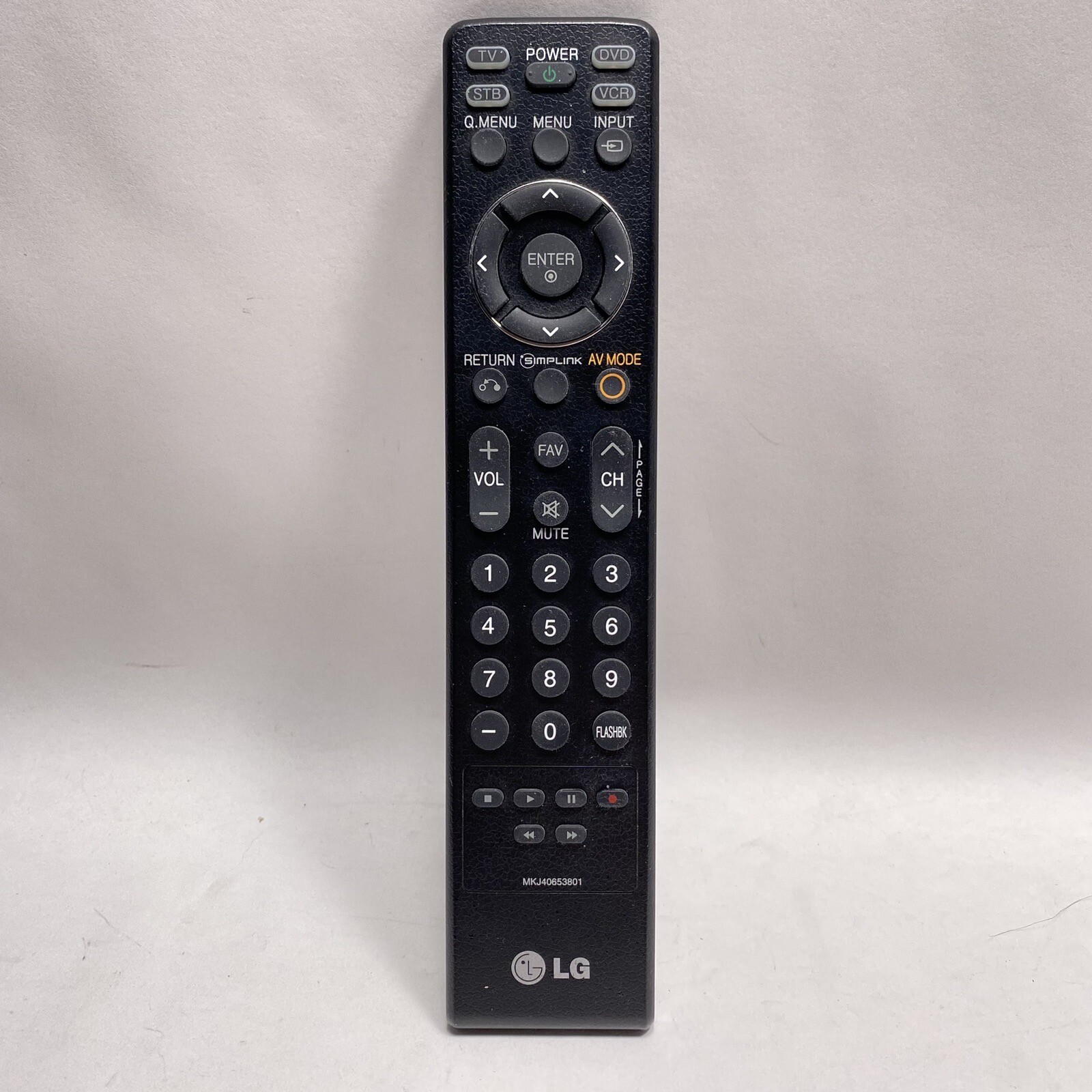 LG MKJ40653801 TV Remote Control 52LG60 47LG90 42PG25 42LG30 42LGX 32LG20 52LG50