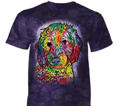 Russo Poodle Sweet Doodle Dog Puppy Rainbow Dogs The Mountain Purple T-Shirt M