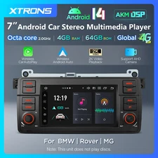for BMW E46 Android 14 4G 64GB Car Stereo Radio GPS Navigation 7" Touch Screen