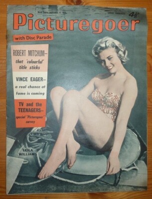 PICTUREGOER 12TH SEPT 1959 LEILA WILLIAMS FRONT COVER ROBERT MITCHUM