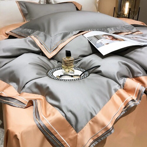 Thicken Bedding Set Egyptian Cotton Duvet Cover Flat Bed Sheet Set