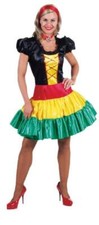 Flamenco Kostüm Kleid Damen Salsa Rio Spanierin Ungarin Zigeunerin Sambakleid