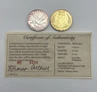 Constitution Commemorative 2pc 1/2 oz .999 Silver Coin Set, 1 Troy Ounce Total
