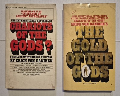 Erich Von Daniken lot of 2 vintage paperback books good preowned