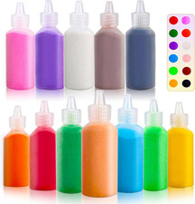 12 Pcs Art Sand,Colored Sand Kit,Diy Arts Crafts Sand for Kids,Fine Sand for W