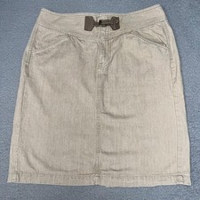 VTG LRL Lauren Jeans Co. Pencil Skirt Women's Sz 12 Heathered Tan Leather Buckle