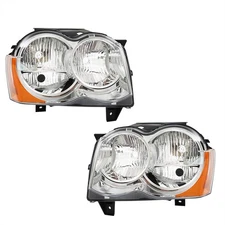 Labwork Left+Right Headlight Fit For Jeep Grand Cherokee Halogen Lamps 2008-2010