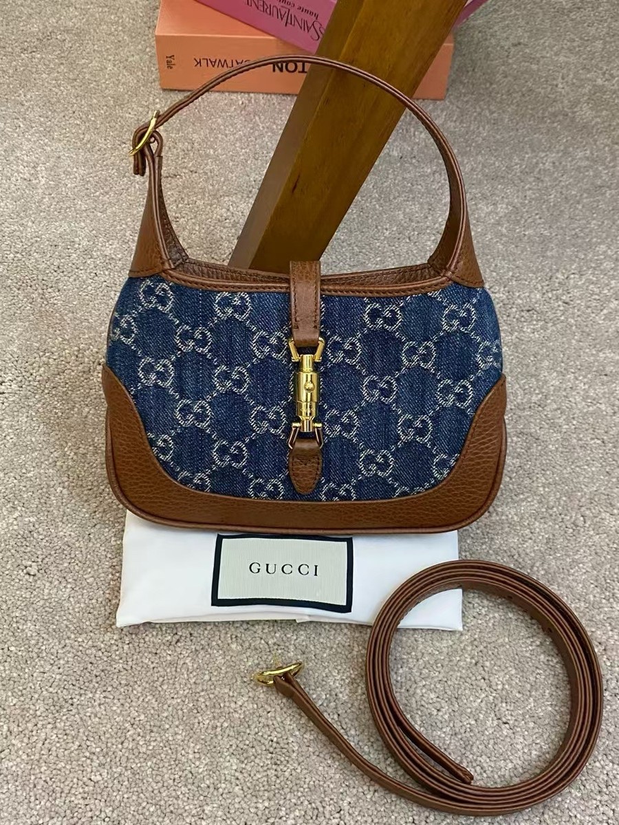 Gucci Jackie 1961 mini Shoulder Bag in GG Denim Denim Armpit Bag
