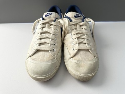 Vintage 1980s Nike All Court Blazer Canvas Low White Blue  display picture 1