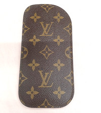 LOUIS VUITTON Etui a Lunettes Simple Glasses Case M62969 Monogram Brown Used