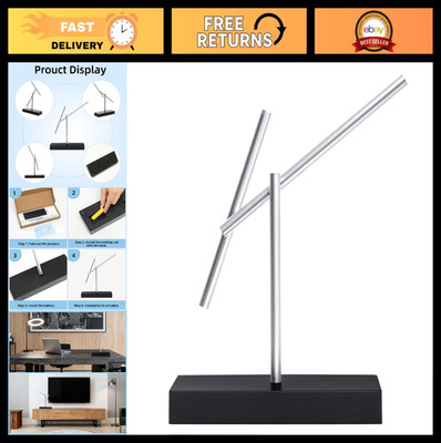 Kinetic Energy Sculpture Sticks - Battery Powered Motion Desk Toy, Elegant Metal