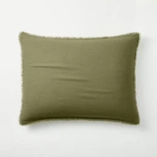 Casaluna 1-Piece Pillow Sham Linen-Blend OEKO-TEX Soft Feel