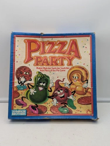 Vintage Pizza Party Board Game 1986 Parker Brothers Kids Match Game Incomplete