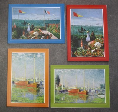 4 x Kunstkarten Claude Monet - Postkarten Set mit Umschlägen - OVP
