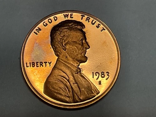 1983 S Lincoln Cent Gem Proof Some Obverse Spots #1