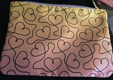 Ipsy Abstract Hearts Glam Cosmetics Bag Bag Only NEW 7 X 5 Inches