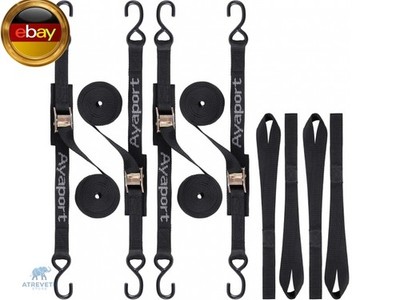 Ayaport Cam Buckle Tie Down Straps 4 x 1000kgs Break Strength Securing Straps