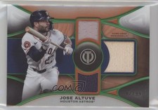 2025 Topps Tribute Triple Relics Green 47/99 Jose Altuve #TTR-JA 16wc