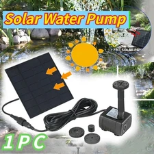 Solar LED Powered Fountain Pump Floating Water Pump Bird Bath Pond Garden Decor