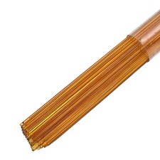 1108 Medium Amber Transparent Stringers Full Tube Oceanside Glass 96 COE Glass