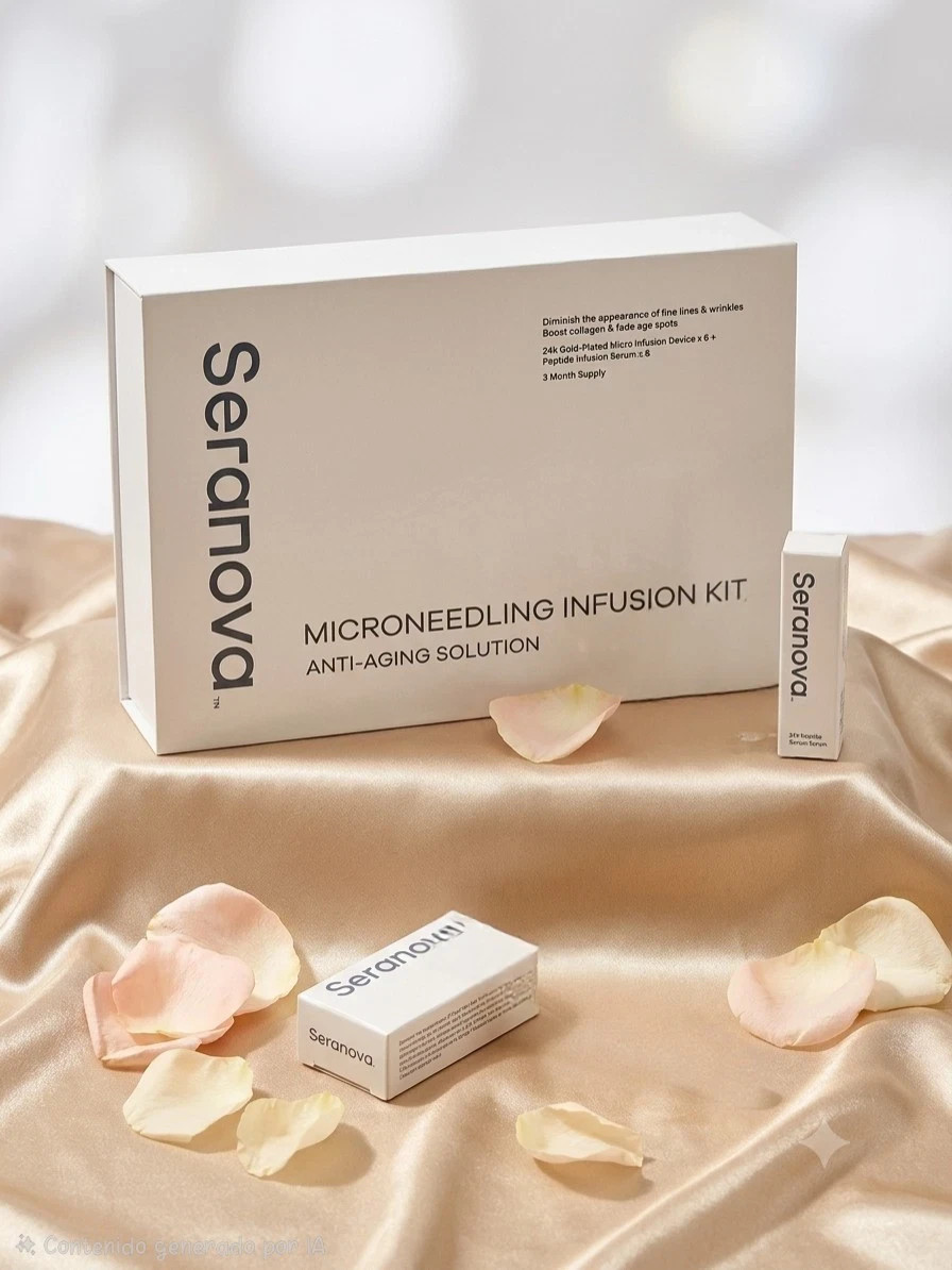 Seranova Microneedling Infusion Kit Serum for Face 3 Month Anti-Aging Exp 2028