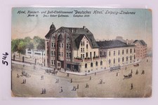 Deutsches Haus Hotel Leipzig Lindenau Germany 1911 Postcard
