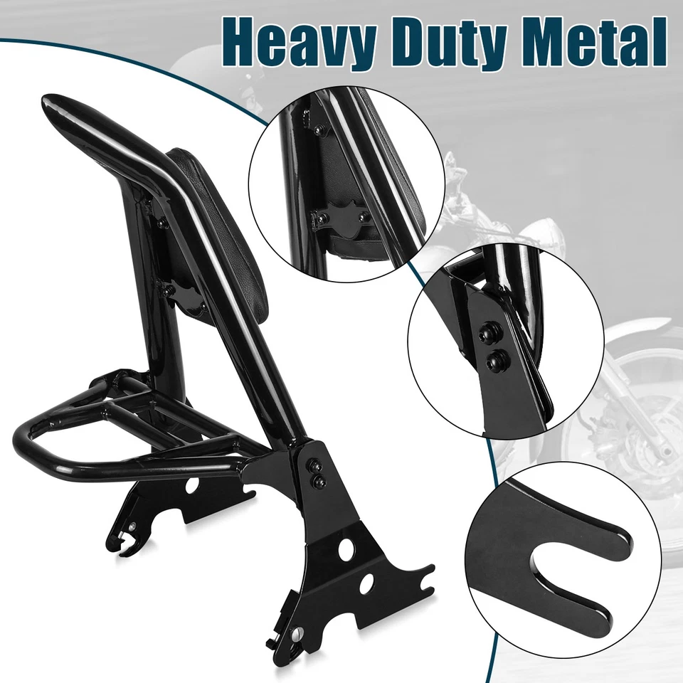 para Harley Sportster XL 883 1200 2004-UP Sissy Bar encosto destacável bagageiro - Imagem 3 de 4