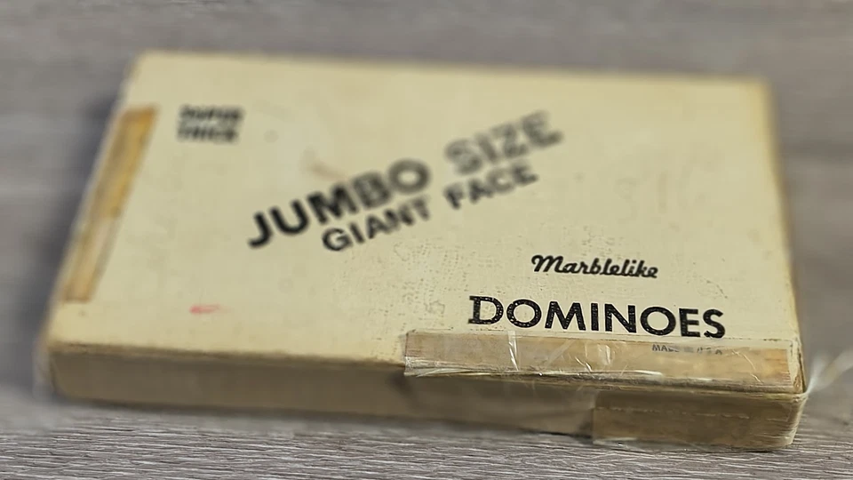 Vintage Puremco Super Thick Jumbo Size Giant Face Marblelike Dominoes #1632 USA - Image 4 of 4