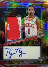 Tyty Washington Jr 4/10 Rookie Patch Autograph Gold Panini Spectra Basketball 20