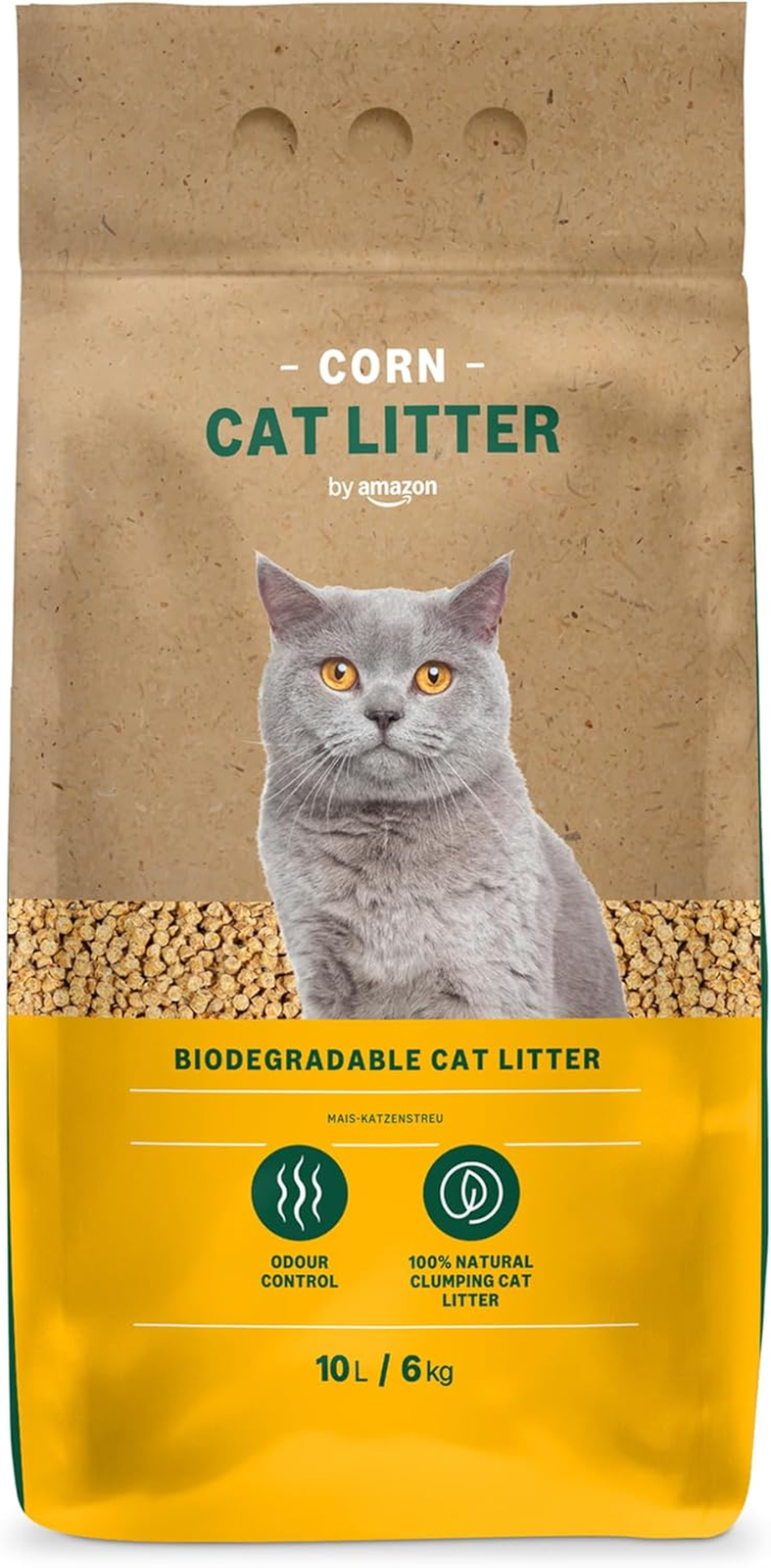 Clumping Corn Cat Litter, Unscented, 10 L (Pack of 1) (Previously a Lifelong Bra