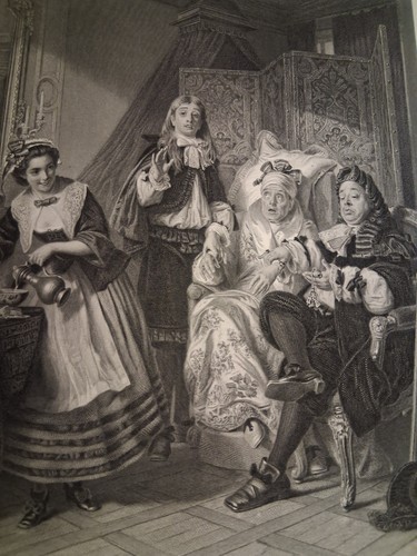 Vintage Steel engraved Print,LE MALADE IMAGINAIRE,Gallery,British Art.D.Appleton - Picture 4 of 6