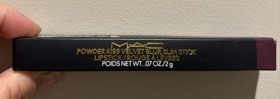 MAC Powder Kiss Velvet Blur Slim Lipstick Wild Rebel 881 0.07oz/2g