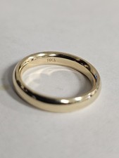 14K Solid Yellow Gold 4mm Comfort Fit Wedding Band Ring 5.94gr Size 8