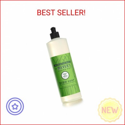 MRS. MEYER'S CLEAN DAY Liquid Dish Soap, Fresh Cut Grass Scent, 16 Ounce Bottle