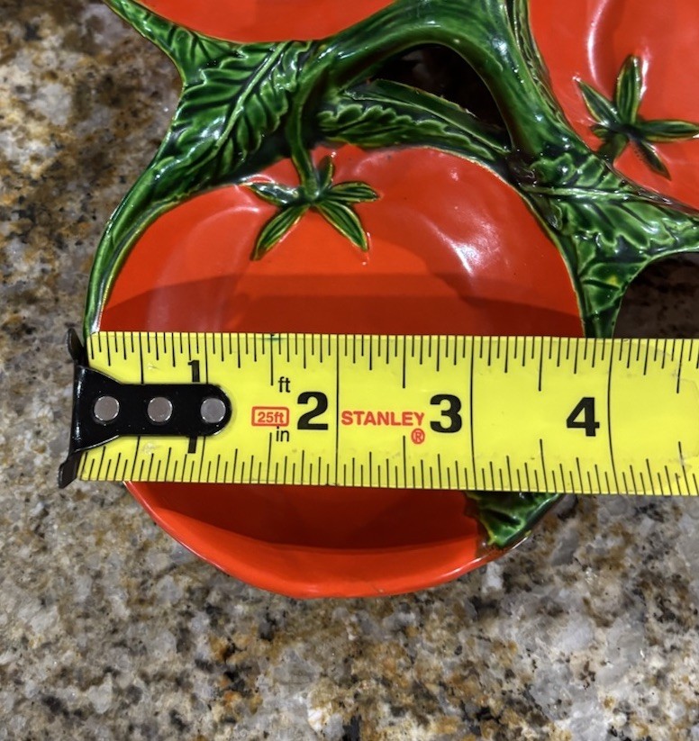 Vintage Maruhon Ware Tomato divided Serving/Relish Tray 1950’s Japan Handpainted