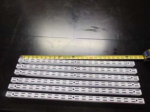 6 Rubbermaid Configurations Lot  Dual Ended Upright 25" Track Extension Closet