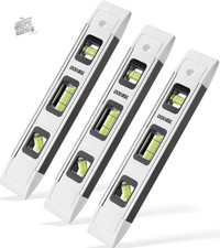 Mini Magnetic Bubble Level, With Alloy Frame, 180/90/45 Degree, 22.9 Cm (3,