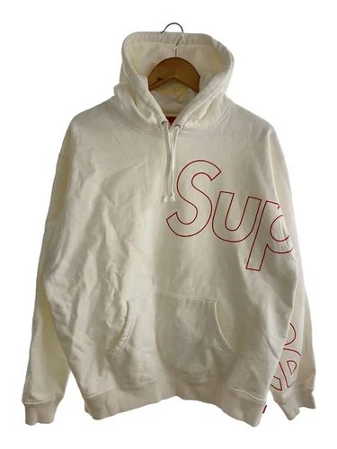 Felpa con cappuccio Supreme M cotone bianco riflettente usata